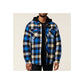 Hard Yakka Men's Quilted Flannel Shacket in Blue
