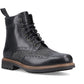 Hunter Loch Brogue Ankle Boot Leather Men's Black Ankle Boots