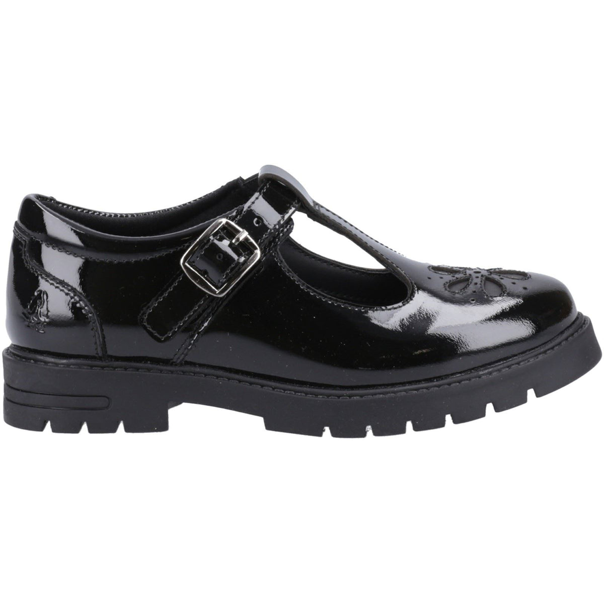 Hush Puppies Fiona Patent Leather Youth Black Shoes