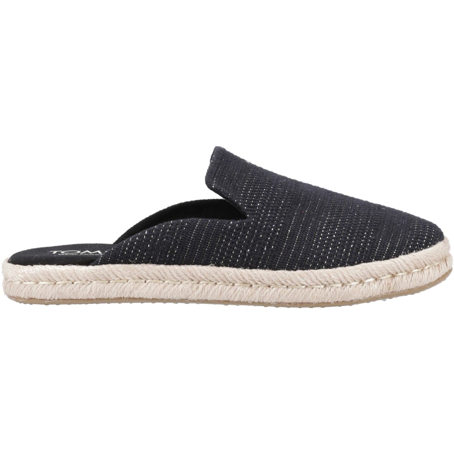 TOMS Women's Santiago Mule in Black Metallic