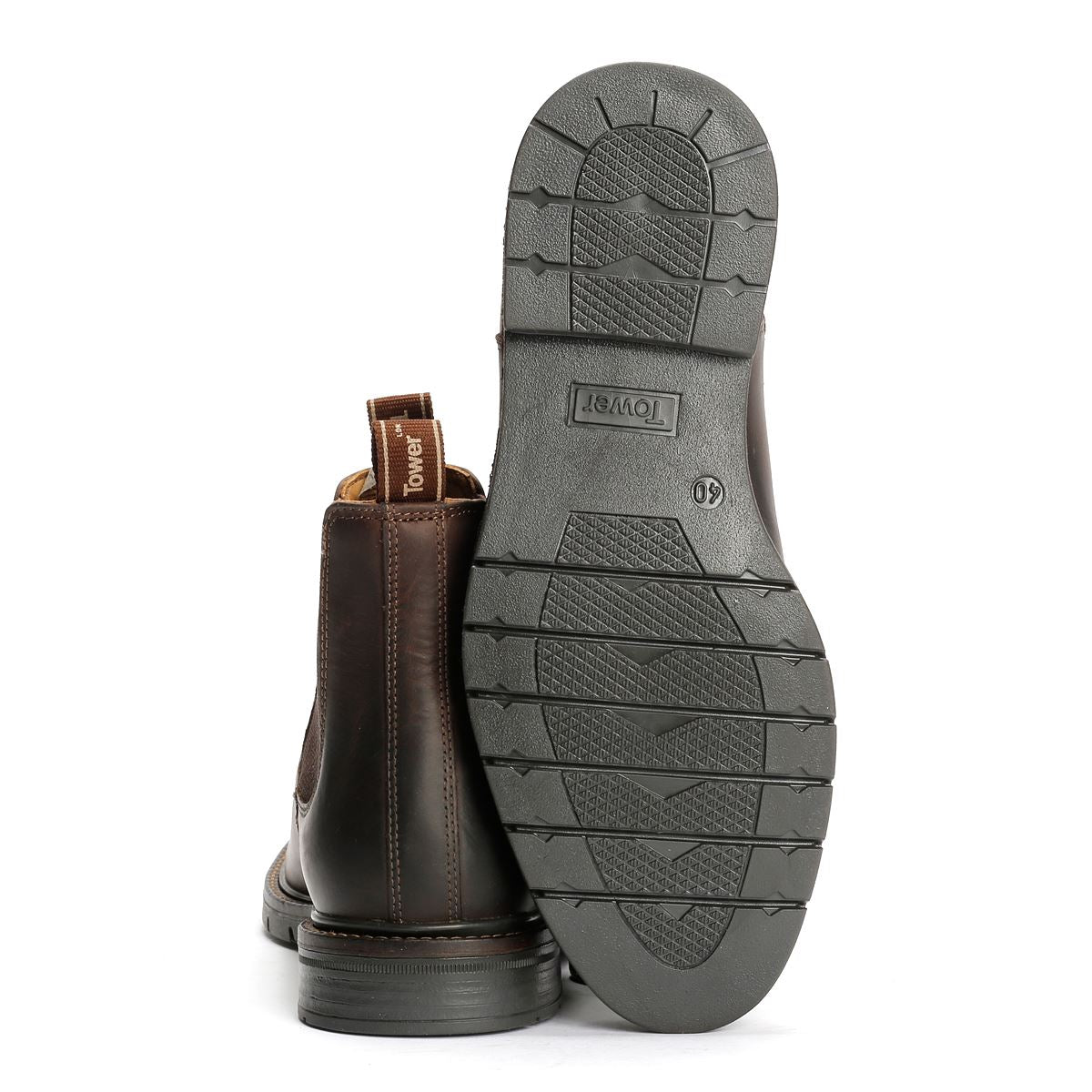 Tower London Harbour Leather Men's Dark Brown Chelsea Boots
