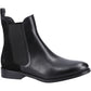 Hush Puppies Colette Leather Women's Black Wide Fit Flat Chelsea Boots