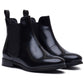 Hush Puppies Colette Leather Women's Black Wide Fit Flat Chelsea Boots