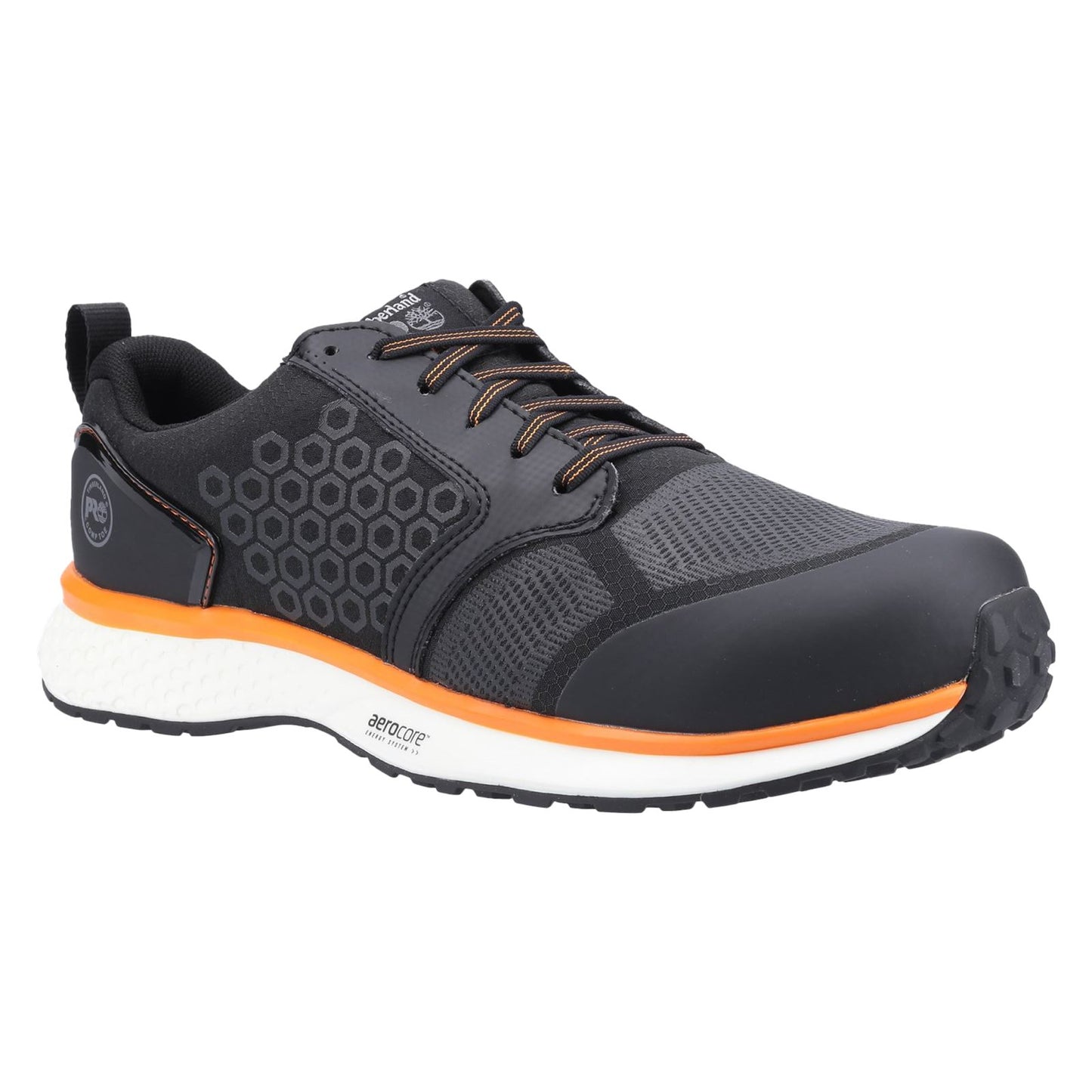 Timberland Pro Men's Reaxion Composite Safety Trainer in Black/Orange