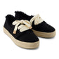 TOMS Carolina Lace Up Cotton Women's Black Beachside Flip Flops