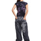 Ed Hardy Tattoo City Cap Sleeve Top Women's Black T-Shirts