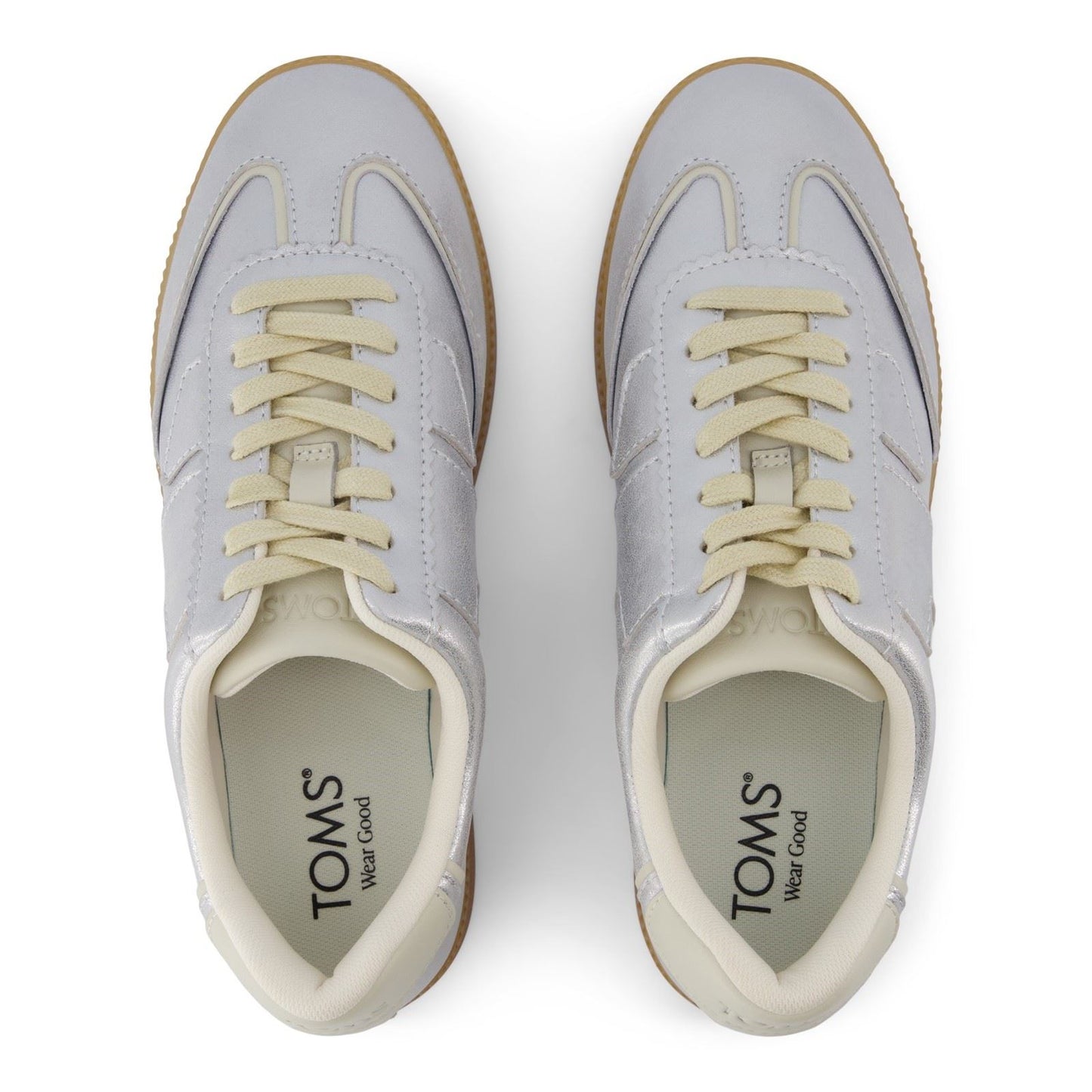 TOMS Collins Leather Women's Silver Trainers