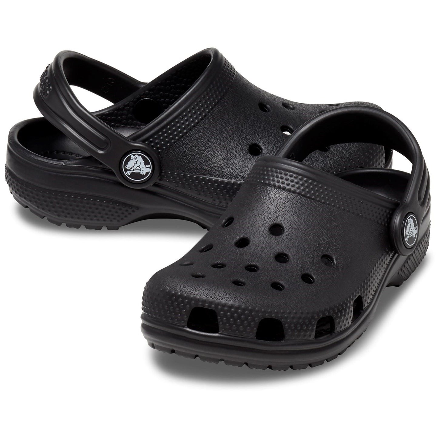 Crocs Toddler Classic Croslite Rubber Black Loafers