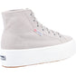 Superga Women's 2708 HI TOP Ankle Boots in Grey Colomba/White Avorio