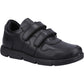 Hush Puppies Lucas Leather Youth Black Shoes