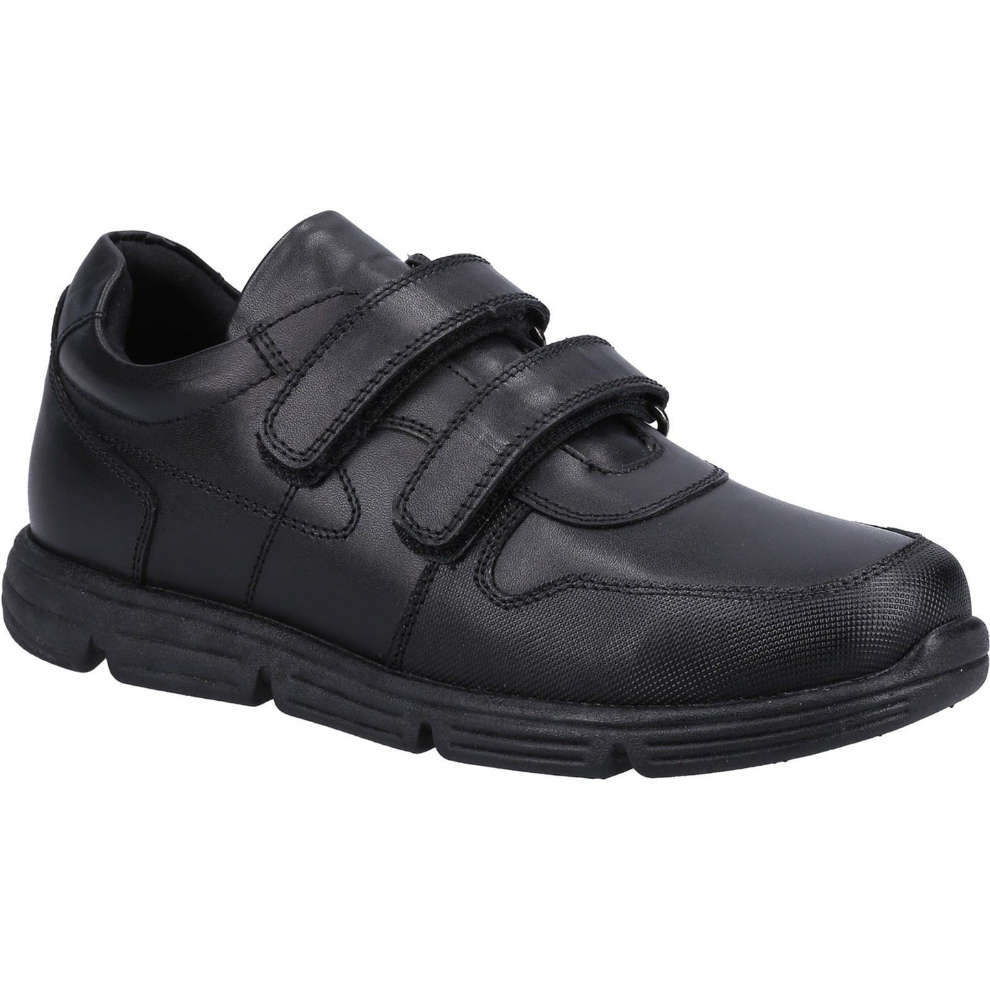 Hush Puppies Lucas Leather Youth Black Shoes