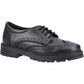 Hush Puppies Maxine Leather Junior Black Brogues