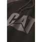 Caterpillar Men's Raglan Hooded Sweatshirt in Black/Magnet