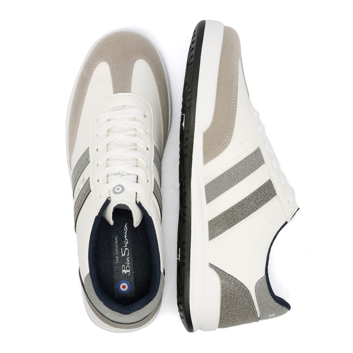 Ben Sherman - BS20006 MENS SOKKA TRAINER WHITE/GREY