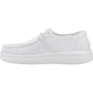 HEYDUDE Wendy Rise Perf Canvas Polyester Blend Women's White Moccasins Shoes