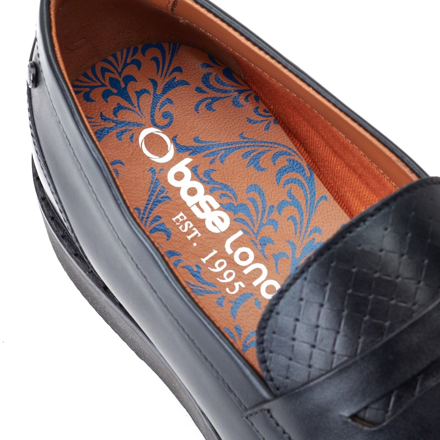 Base London Men's Sid Penny Loafer in Black