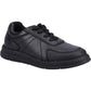 Hush Puppies Robert Leather Youth Black Lace-Up Shoes