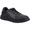 Hush Puppies Robert Leather Youth Black Lace-Up Shoes