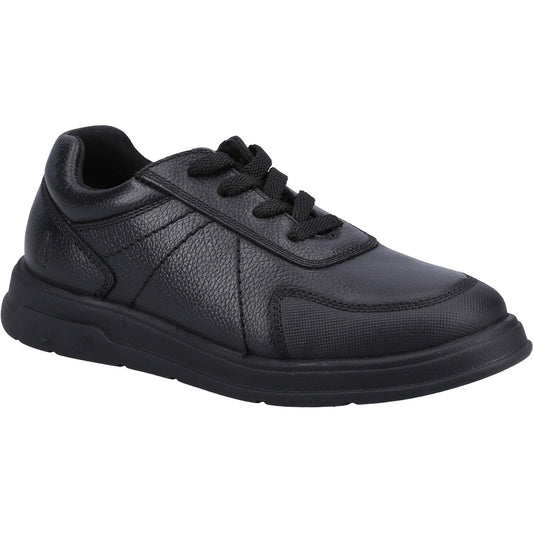 Hush Puppies Robert Leather Youth Black Lace-Up Shoes