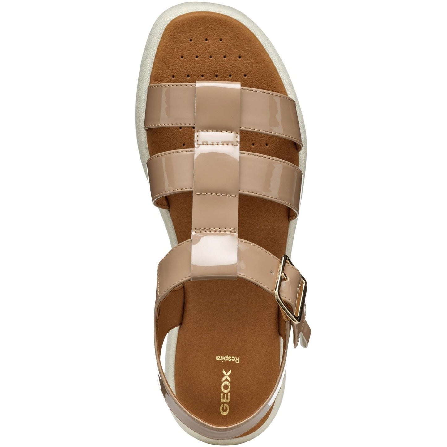 Geox D CAMALEI Synthetic Polyurethane Women's Caramel Sandals