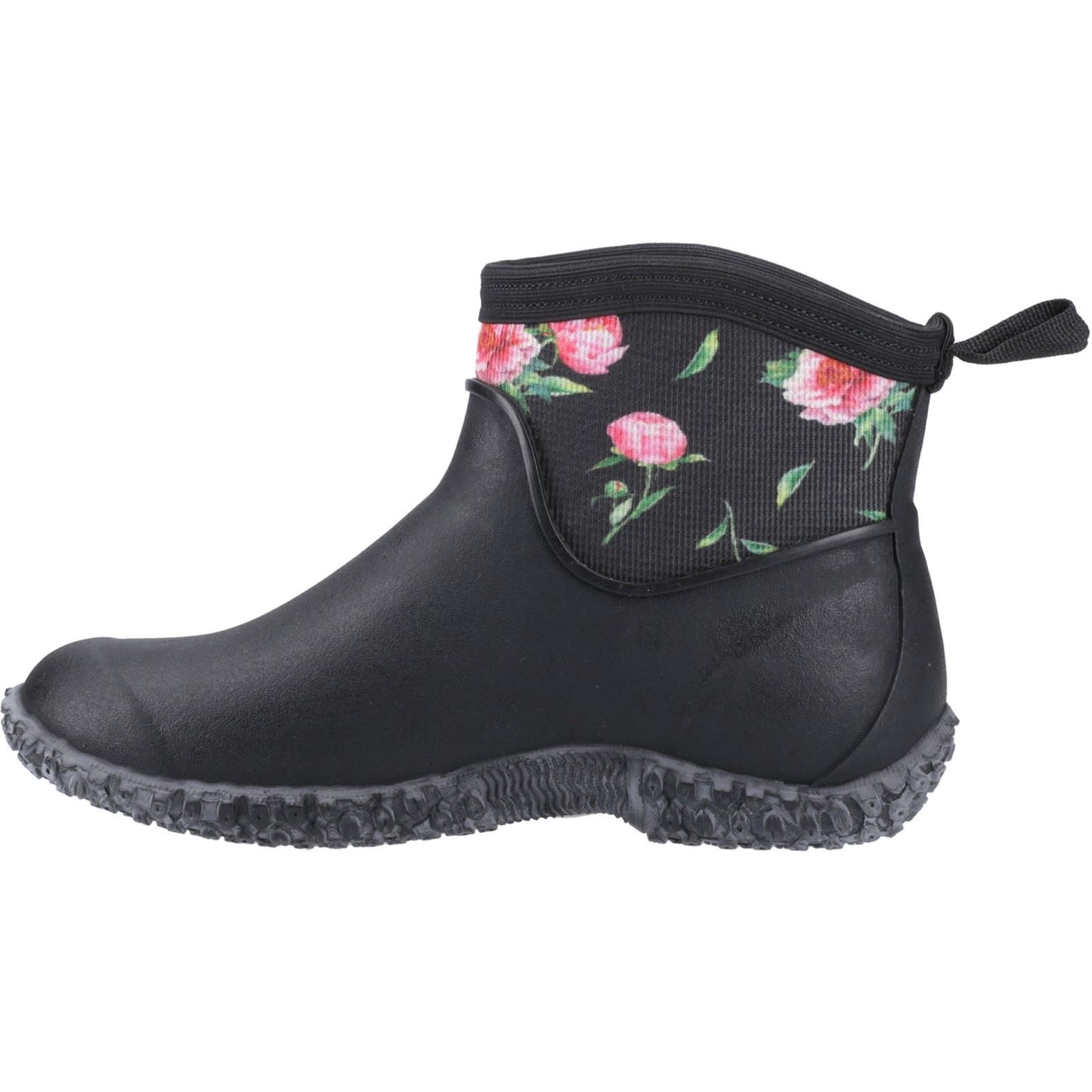 Muck Boots Women's Muckster II Ankle All Purpose Lightweight shoe in Black/Peony Roses