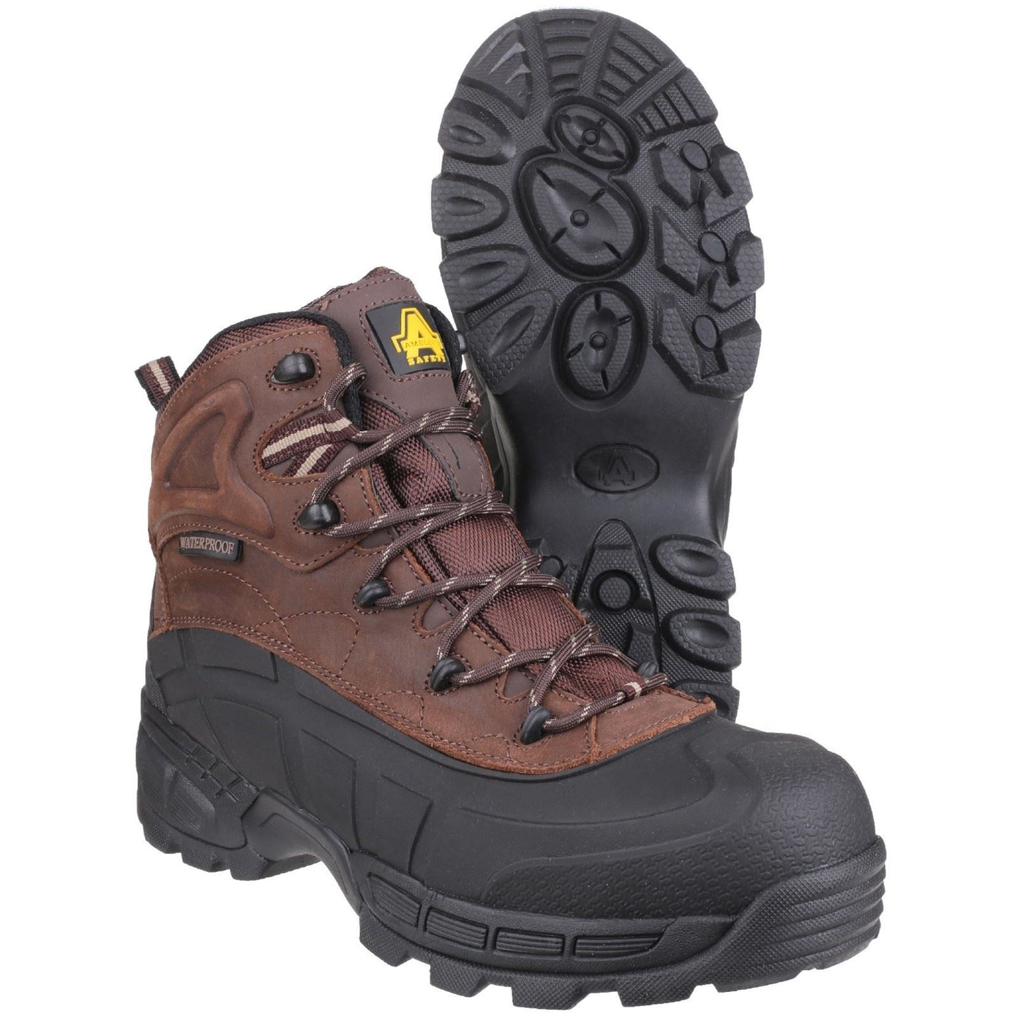 Amblers Safety Men's FS430 Orca Hybrid Waterproof Non-Metal Safety Boot in Brown