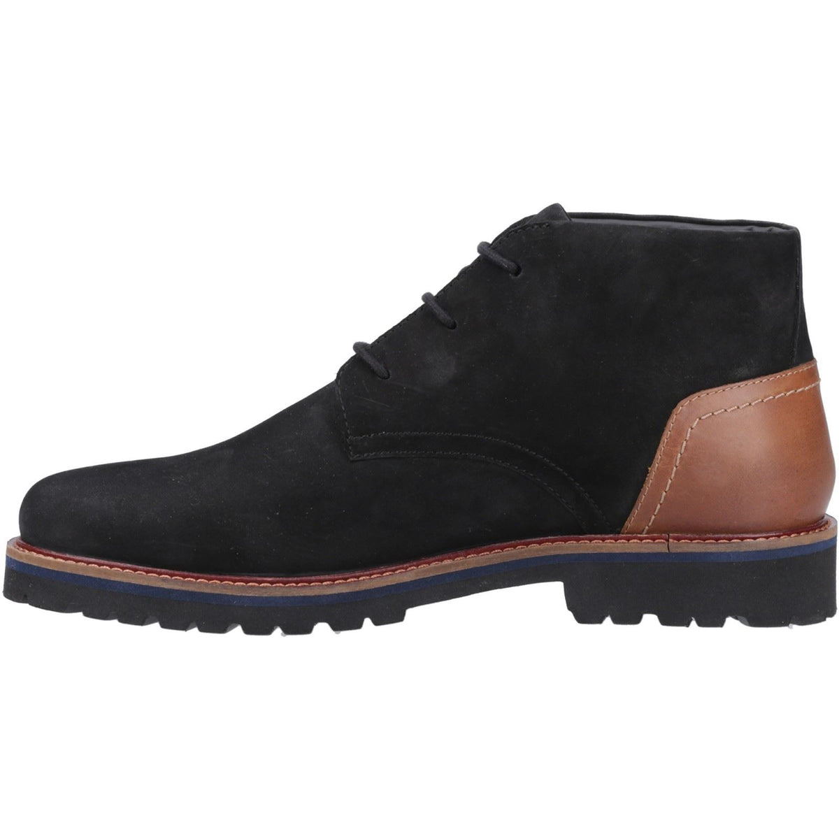 Hush Puppies Moore Nubuck Men's Black Ankle Boots