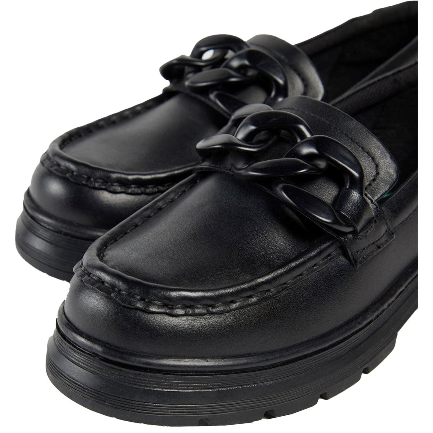 Pod Mina Leather Youth Black Loafers