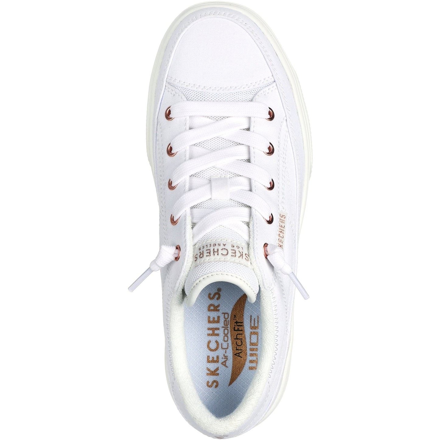 Skechers Arch Fit Arcade - Meet Ya There Textile Women's White Trainers