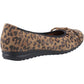 Hush Puppies Lucille Leather Women's Leopard Flats