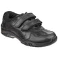 Hush Puppies Jezza Junior Boys Black Leather Loafers