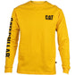 Caterpillar Men's Trademark Banner Long Sleeve T-Shirt in Yellow