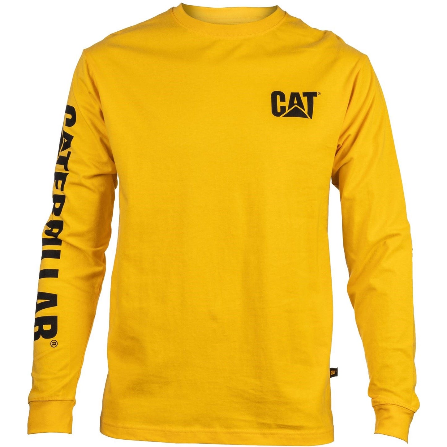 Caterpillar Men's Trademark Banner Long Sleeve T-Shirt in Yellow