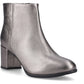 Hush Puppies Claridy Leather Women's Pewter Heeled Ankle Boots