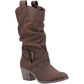 Rocket Dog Women's Sidestep Mid-Calf Western Boot in Brown