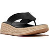 Fitflop F-Mode Toe Post Leather Women's Black Sandals