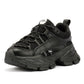 Buffalo Saturn Lace Women's Black Trainers