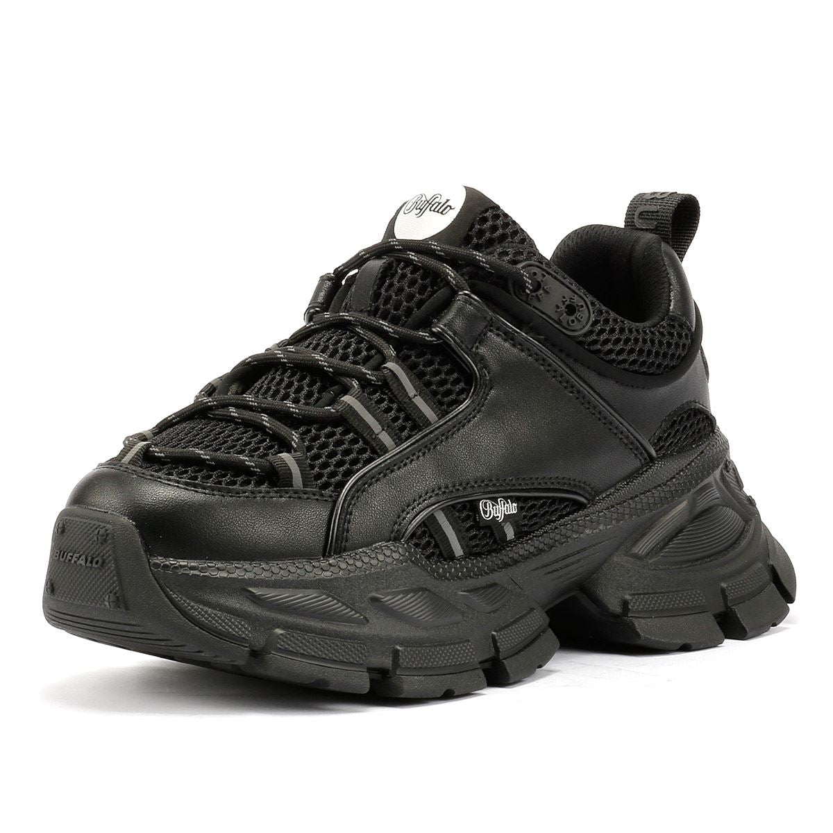 Buffalo Saturn Lace Women's Black Trainers