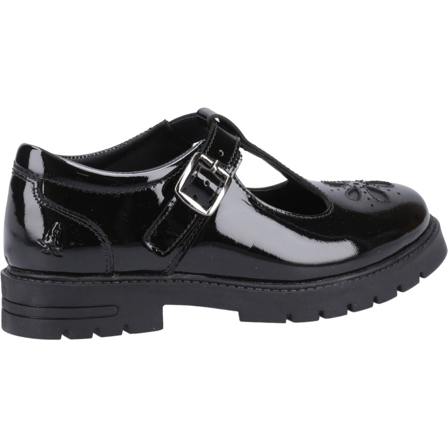 Hush Puppies Fiona Patent Leather Junior Black Shoes