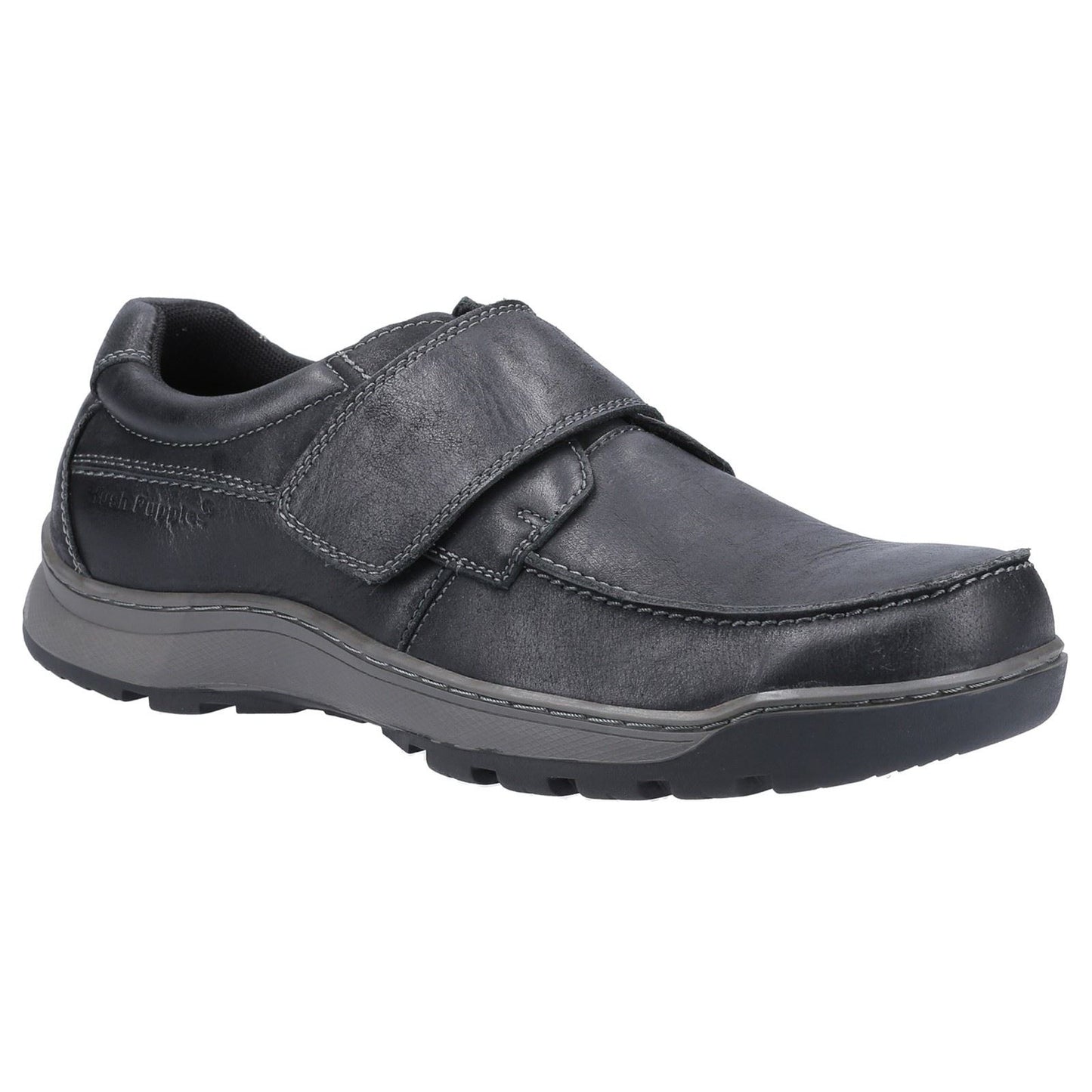Hush Puppies Men's Casper Touch Fastening Shoes in Black
