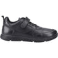 Hush Puppies Alfie Bungee Leather Youth Black Shoes