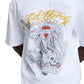 Ed Hardy Storming New York Graphic Relaxed Men's White T-Shirts
