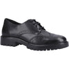 Hush Puppies Athena Leather Youth Black Brogues