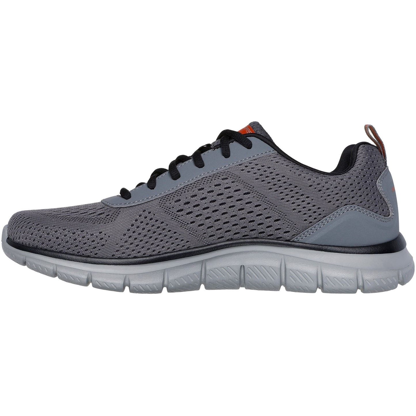 Skechers Track Leshur Polyester Men's Charcoal/Orange Trainers