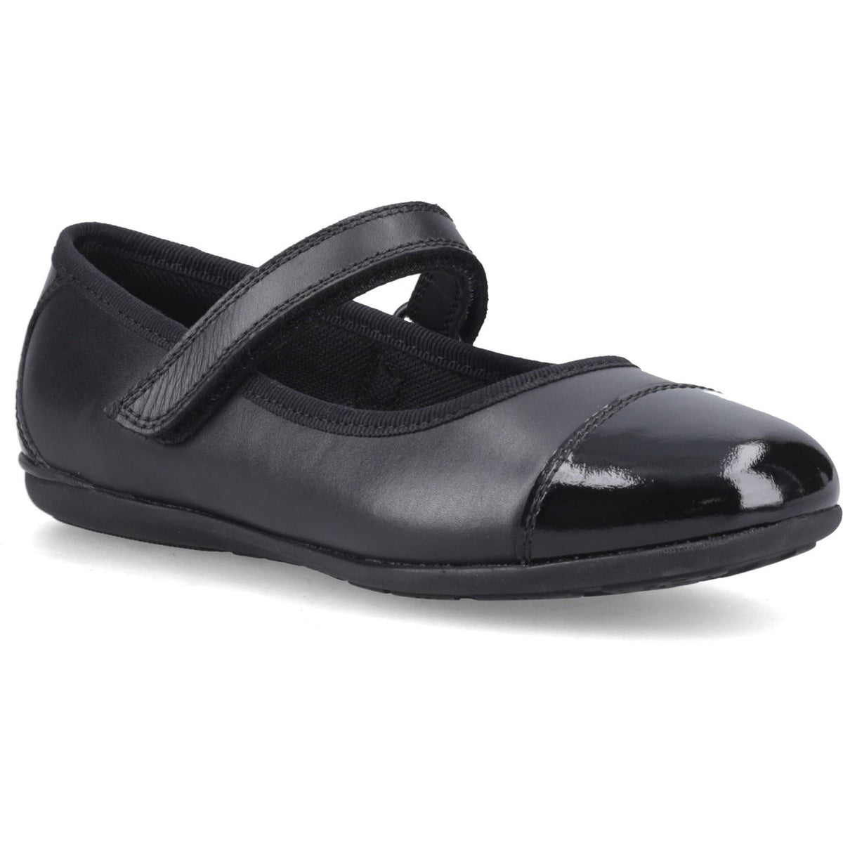 Hush Puppies Lottie Ballerina Jnr Leather Girl's Black Shoes