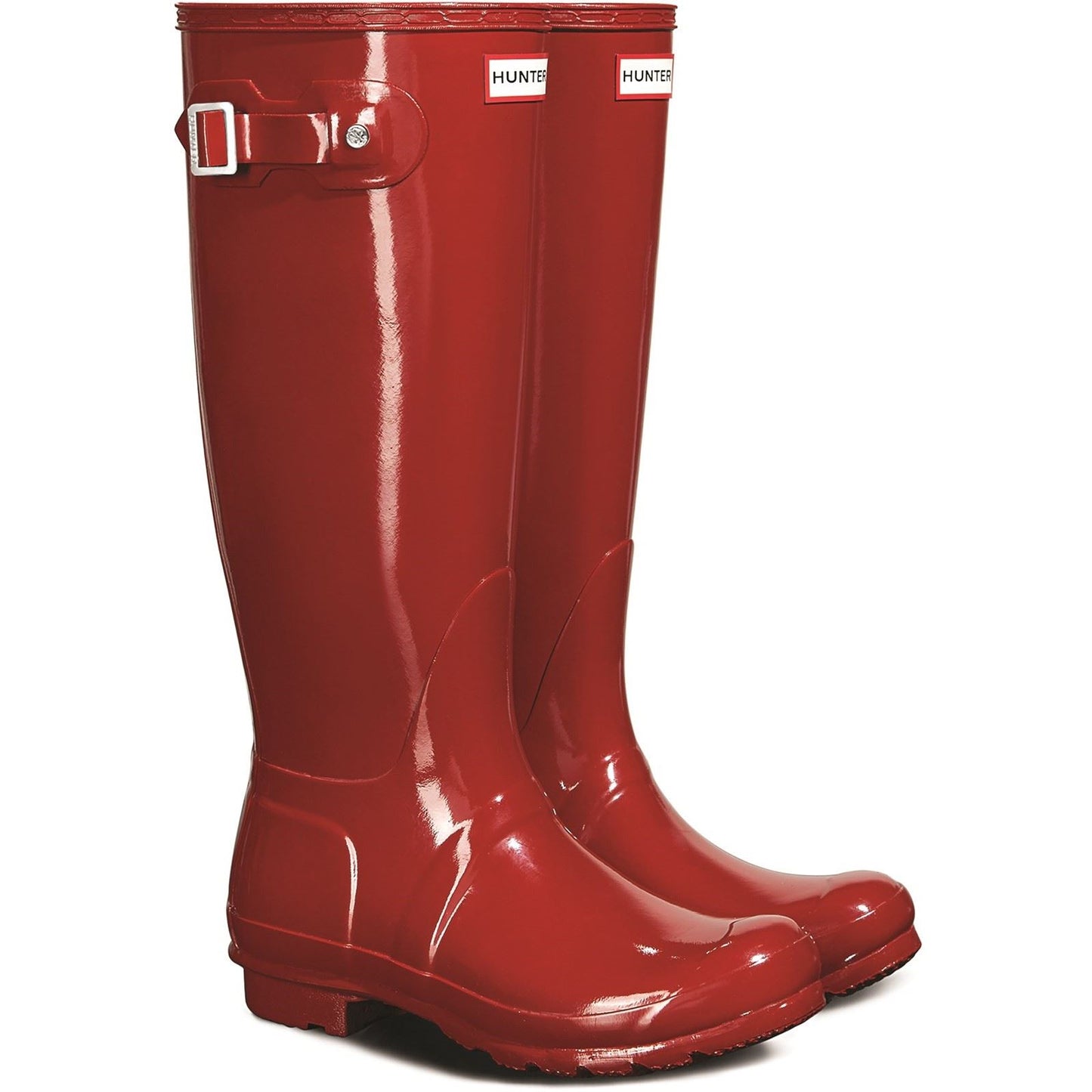 Hunter Women's Original Tall Gloss Wellington Boots in Military Red