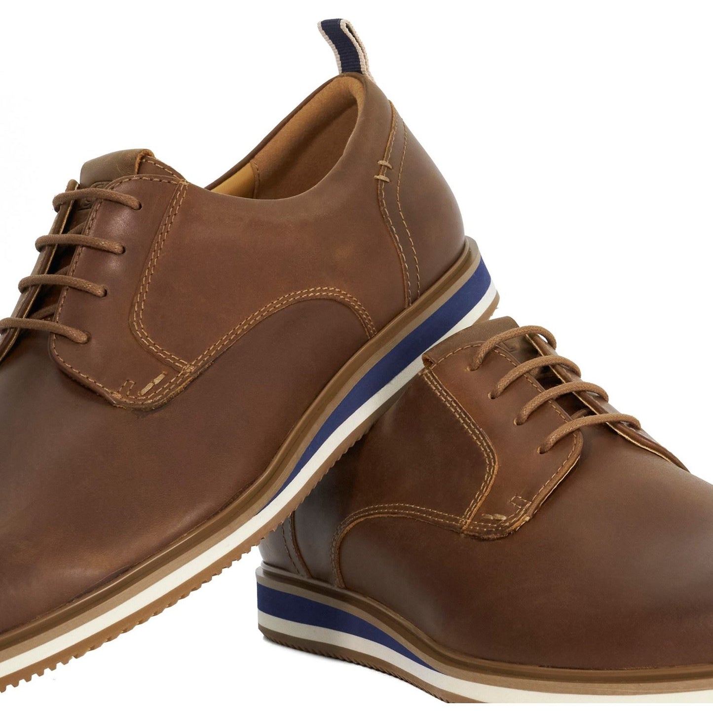 Dune Blaksley Leather Men's Brown Lace-Up Shoes