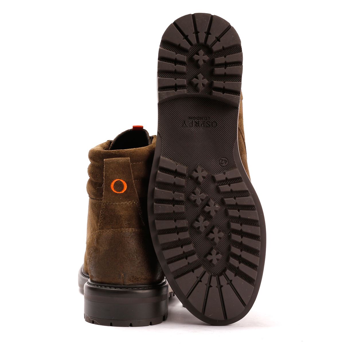 Osprey London The Pentney Waxed Suede Men's Khaki Boots
