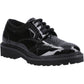 Hush Puppies Gabi Lace Up Patent Leather Black Brogues