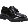 Hush Puppies Gabi Lace Up Patent Leather Black Brogues